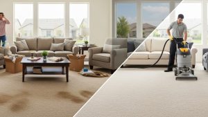 Do I need to move furniture for carpet cleaning services in Clovis